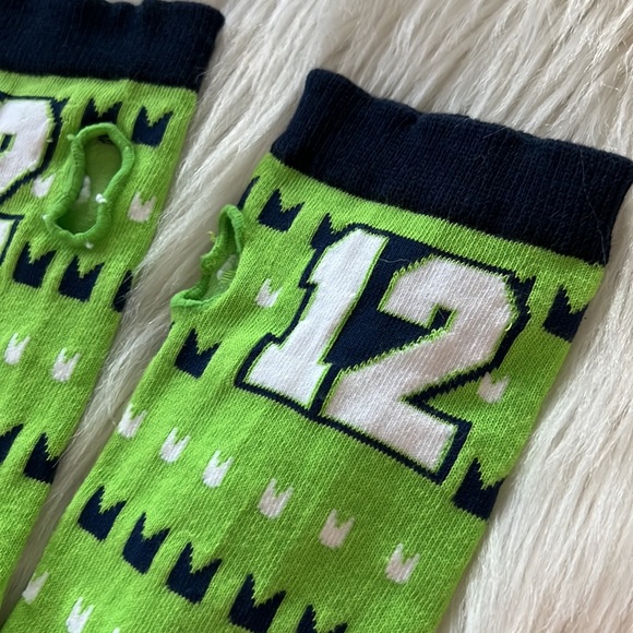 💝 $1 when Bundled 💝 12th Fan Seattle Arm Warmers with Thumb Holes Adult Size - Picture 10 of 11